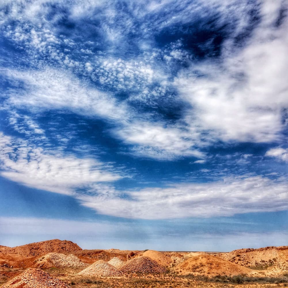 On the way to Uluru and Kata Tjuta is the town of Coober Pedy.