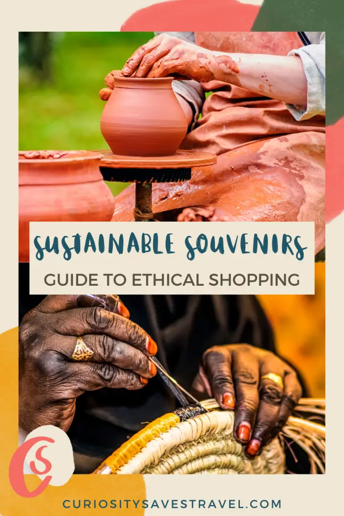 sustainable souvenirs guide to ethical shopping curiositysavestravel.com in background is a potter and a weaver