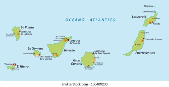Map of the Canary Islands