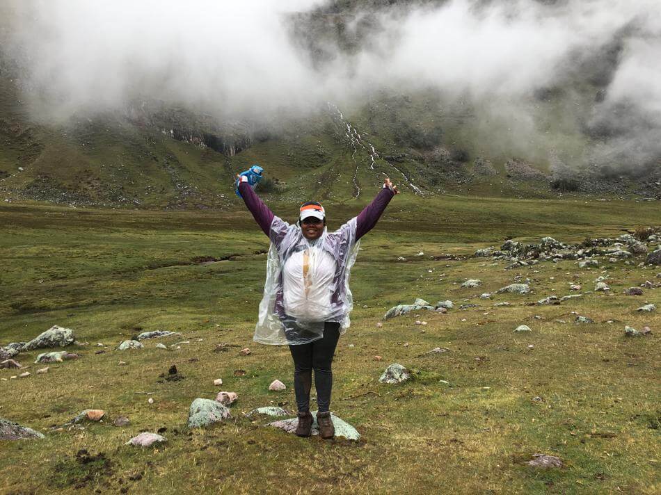 Meredith San Diego hiking the Lares Trek in Peru