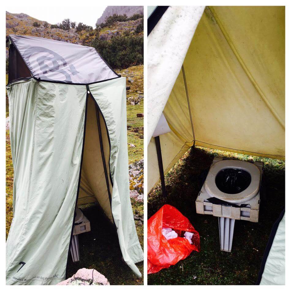 Bathroom stops on the Lares Trek in Peru