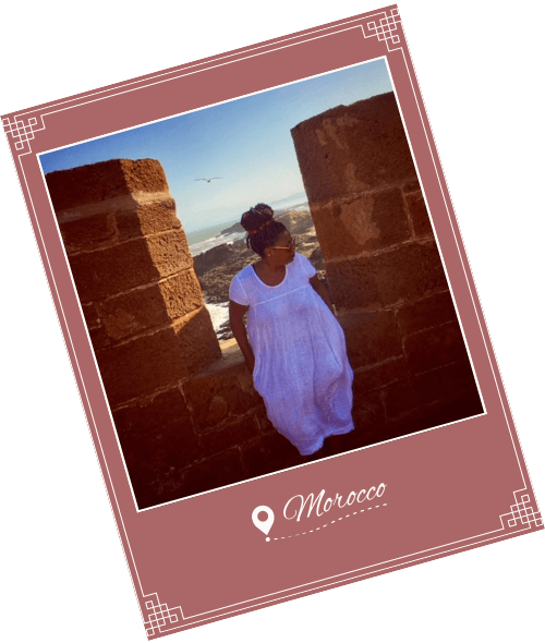 polaroid of meredith at the morocco fort