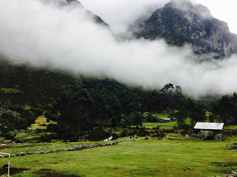 The gorgeous views in the clouds while hiking the Lares Trek.